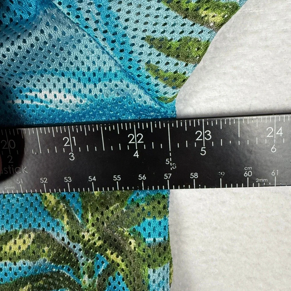 Quicksilver Hawaiian Mesh Shirt Mens Medium Palm Trees‎ Short Sleeve Button Up - Picture 7 of 7